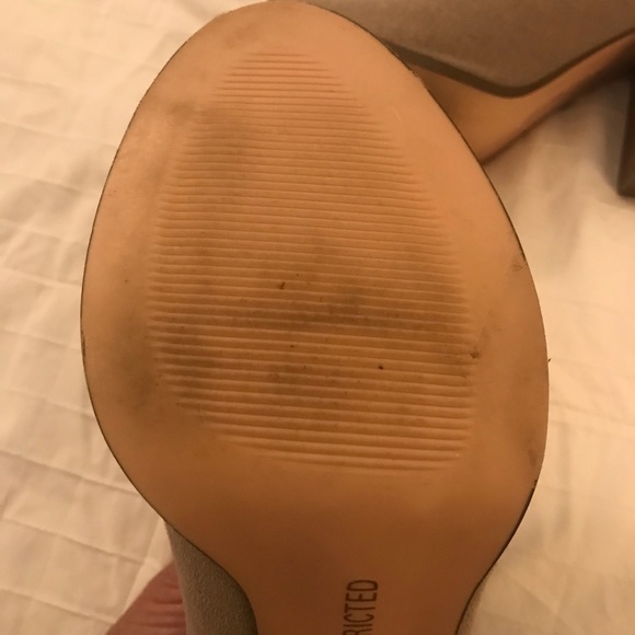 Restricted Suede Peep Toe Mule Booties - Size 8.5 - Picture 4 of 6